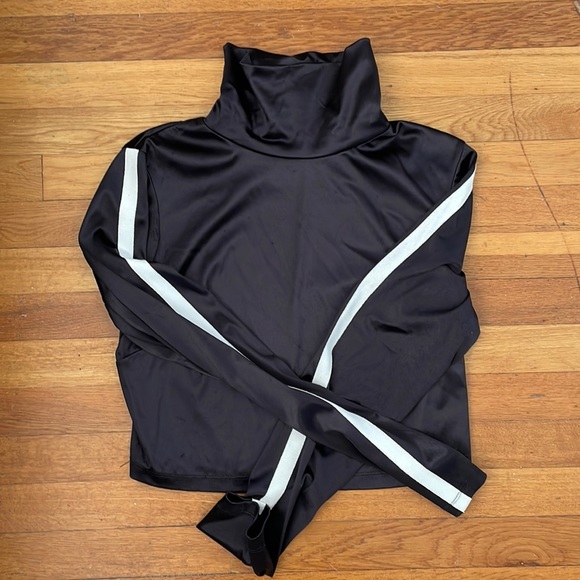 Kaelen Varsity Stripe Satin Top - Picture 1 of 5